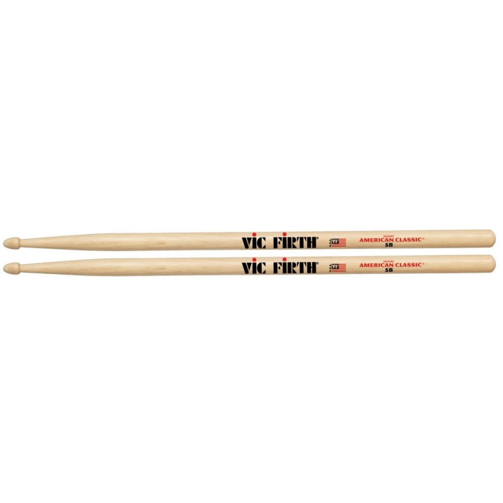 COPPIA BACCHETTE VIC FIRTH 5B PUNTA LEGNO