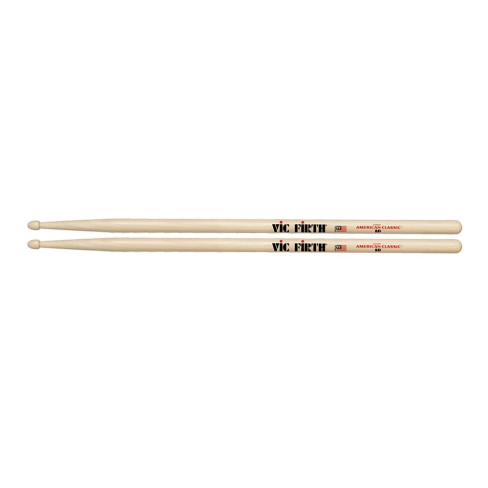 COPPIA BACCHETTE VIC FIRTH 8D PUNTA LEGNO