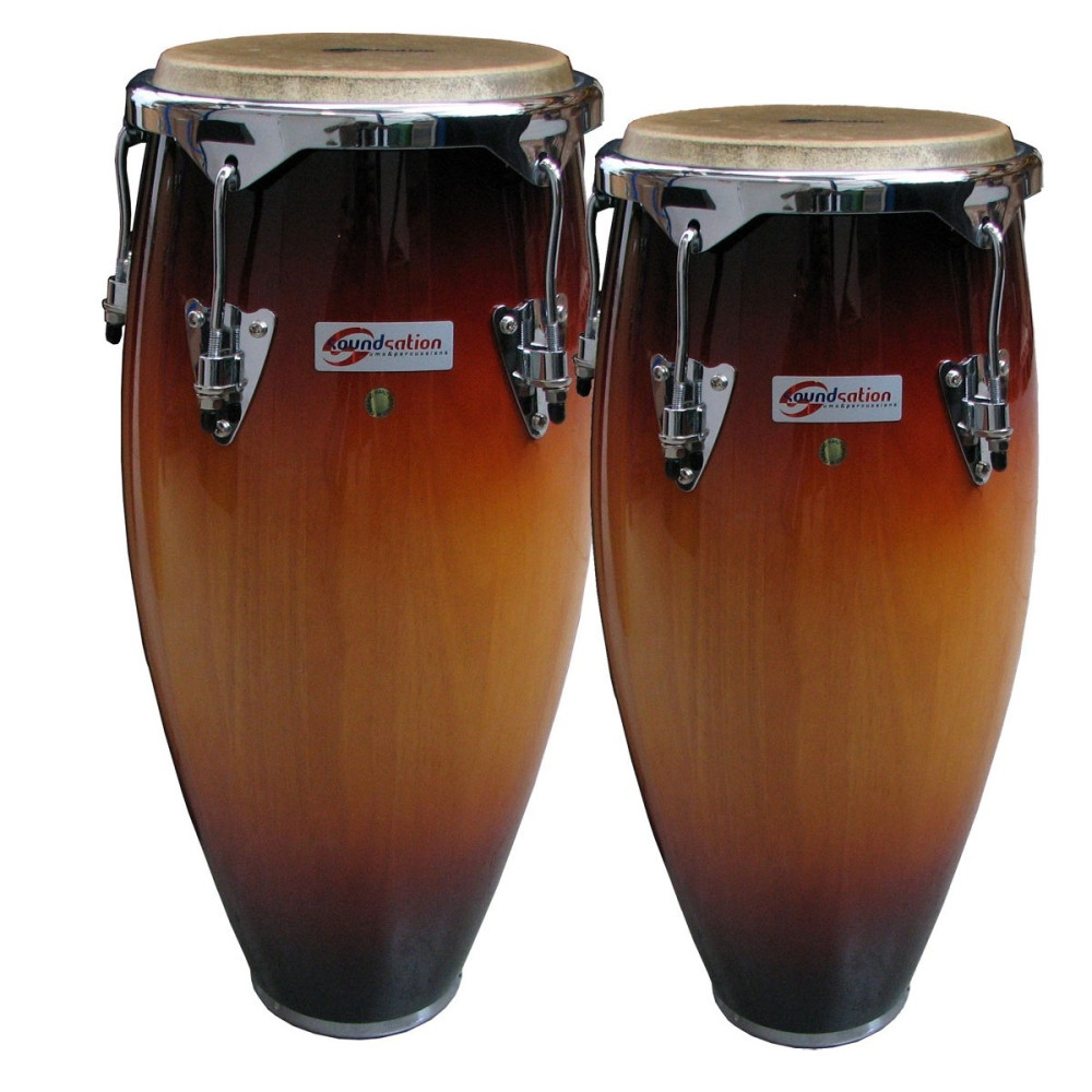 COPPIA CONGAS SOUNDSATION  SCO10-SB 10 +11"  SUNBURST  HW-BK
