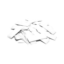 Slow-fall confetti rectangles - White