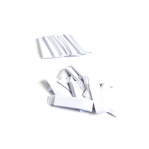 Slow-fall confetti rectangles - White