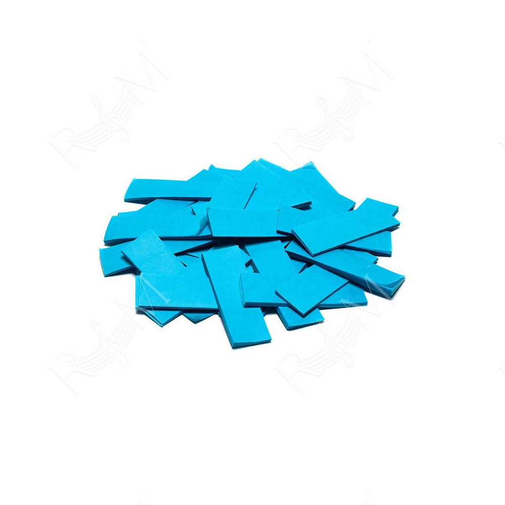 Slow-fall confetti rectangles - Light blue