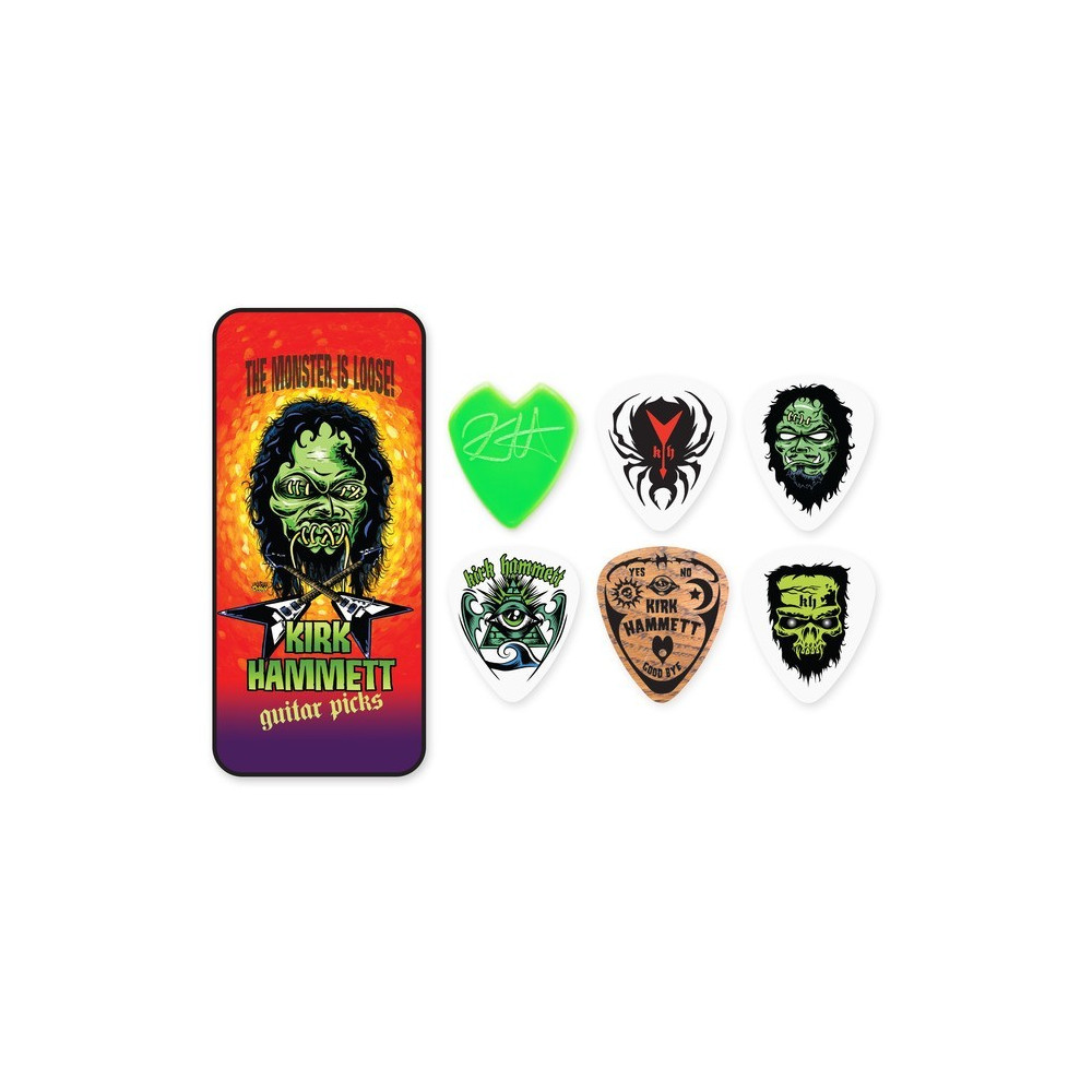 BOX IN METALLO 6 PLETTRI DUNLOP KH01T088 KIRK HAMMETT 0.88