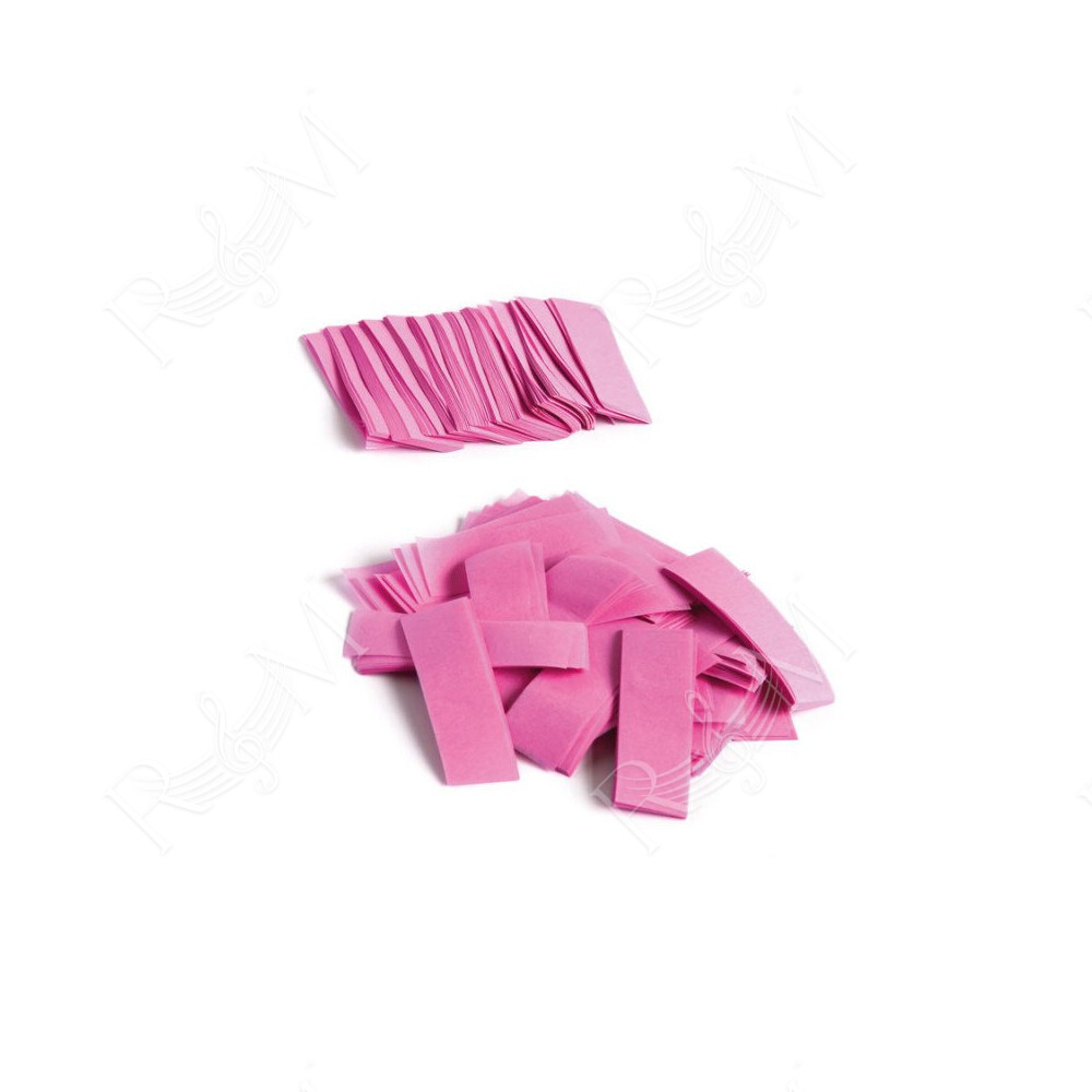 Slow-fall confetti rectangles - Pink