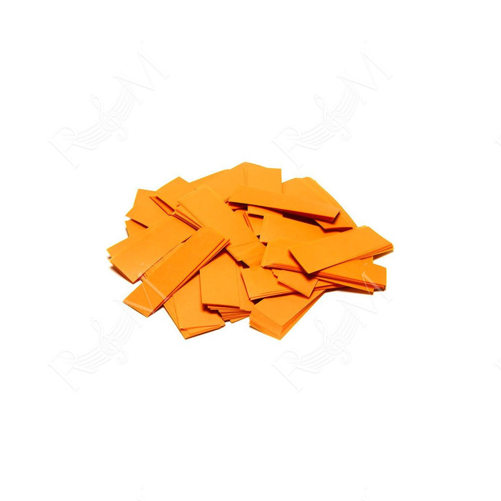 Slow-fall confetti rectangles - Orange