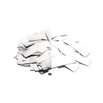Slow-fall confetti rectangles - White + Silver