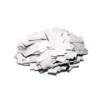Slow-fall metallic confetti rectangles - Silver