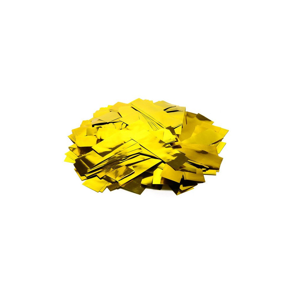 Slow-fall metallic confetti rectangles - Gold