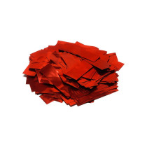 Slow-fall metallic confetti rectangles - Red
