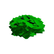 Slow-fall metallic confetti rectangles - Green
