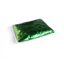Slow-fall metallic confetti rectangles - Green