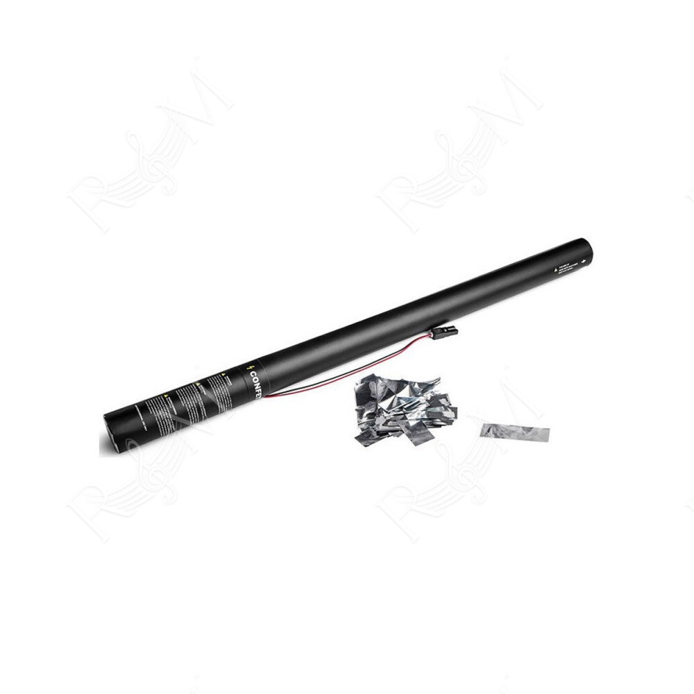 Electric Cannon 80 cm metallic confetti - Silver