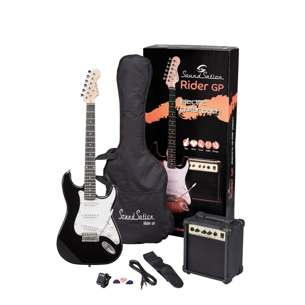 GUITAR PACK ELETTRICO SOUNDSATION RIDER GP BK