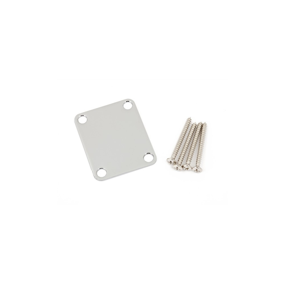 Fender Parts 4-Bolt Vintage-Style Neck Plate "Plain" (No Serial Number or Logo) Chrome 0991447100
