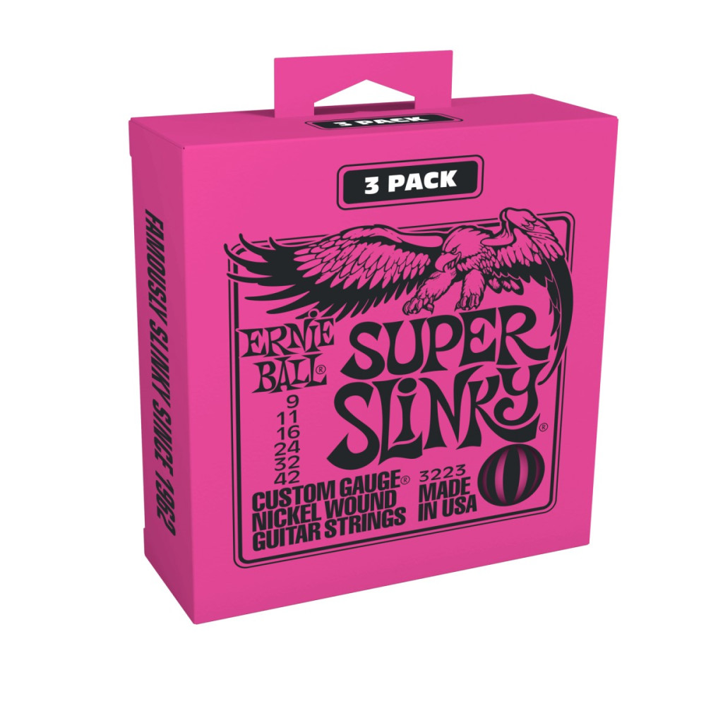 ERNIE BALL 3223 Super Slinky Nickel 09-42 3 PACK