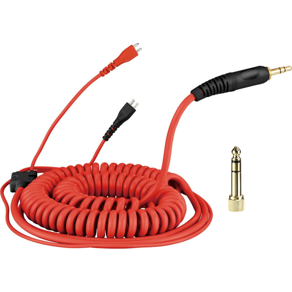 Cavo a spirale DeLuxe per Sennheiser HD 25 - 3.5m - rosso 0020104665
