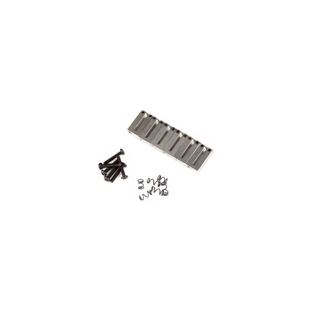 Fender Parts Amercian Series Guitar Bridge Sections (6 Saddles) (Satin) Satin Chrome 0990840000