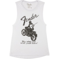 Fender Lifestyle Jaguar Women's Sleeveless T-Shirt White L 9123013122