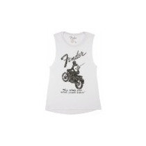 Fender Lifestyle Jaguar Women's Sleeveless T-Shirt White L 9123013122