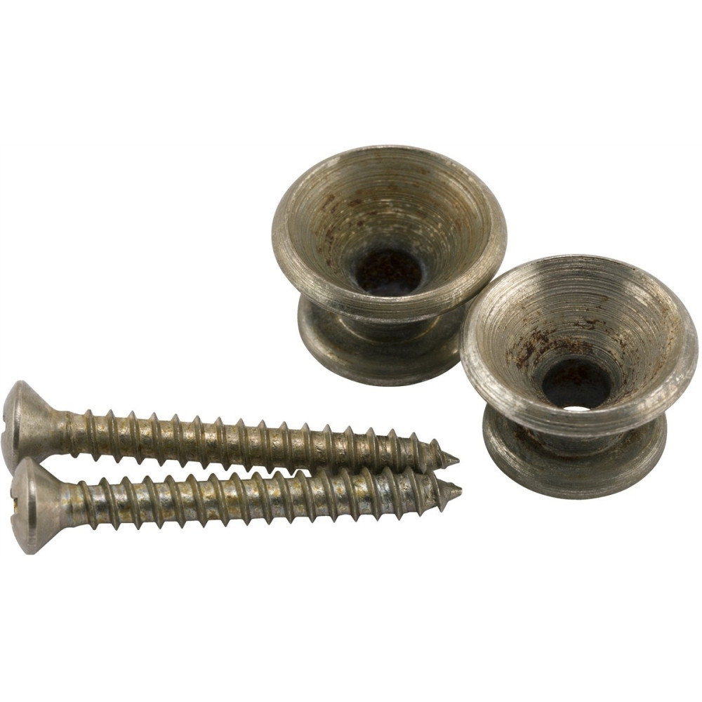 Fender Parts Road Worn Strap Buttons (2)  Nickel 0997215000