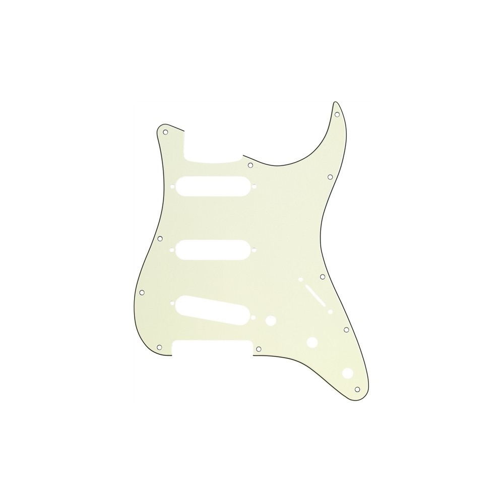Fender Parts Pickguard Stratocaster S/S/S 11-Hole Mount Mint Green MG/B/MG 3-Ply 0992144000
