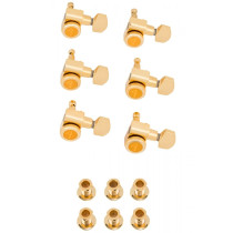 Fender Parts Locking Stratocaster/Telecaster Staggered Tuning Machines (6)  Gold 0990818200