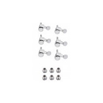 Fender Parts Staggered Locking Tuners with Vintage-Style Buttons  Polished Chrome 0990818500