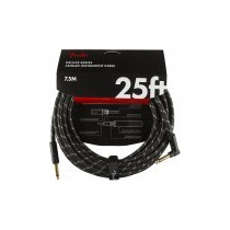 Cavo Fender Deluxe Series Straight/Angle 25'(7,5m) Black Tweed 0990820077