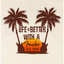 Fender Lifestyle Twin Palms T-Shirt Tan M 9190135406