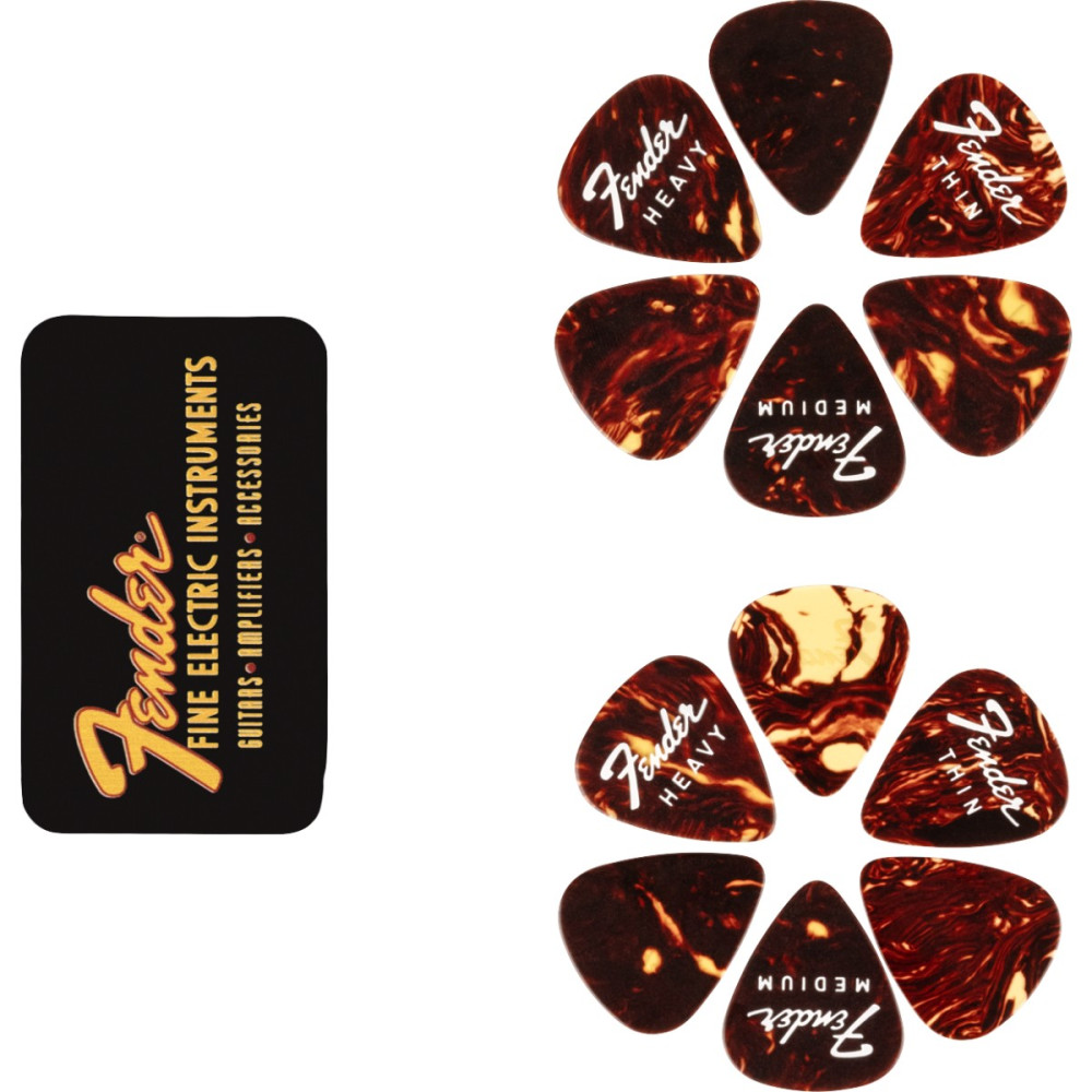 Plettri Fender Fine Electric Pick Tin (12) 1980351010