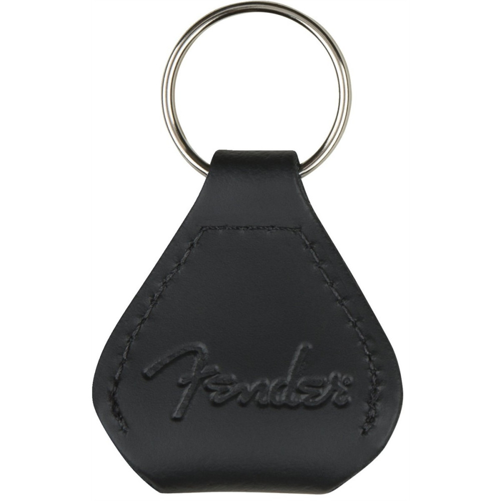 Fender Lifestyle Leather Pick Holder Keychain  Black 9106001606