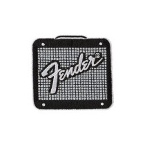 Fender Amp Logo Patch, Black and Chrome 9122421107