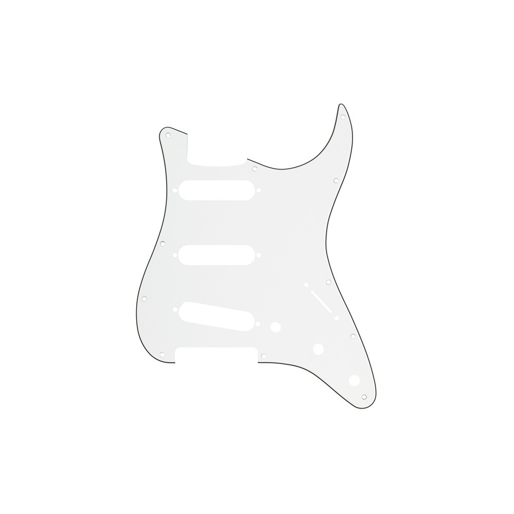 Fender Parts Pickguard Stratocaster S/S/S 11-Hole Mount Parchment P/B/P, 3-Ply 0991374000