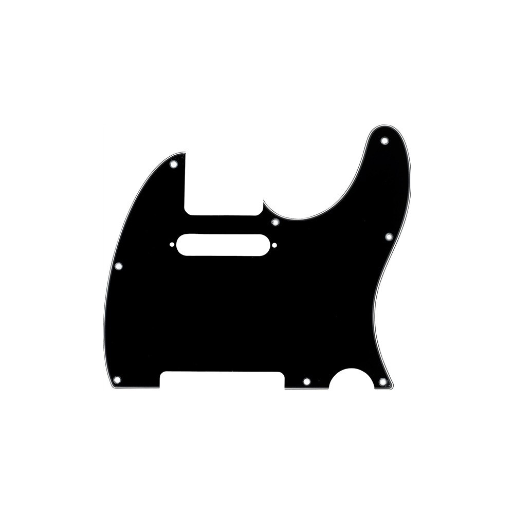 Fender Parts Pickguard Telecaster 8-Hole Mount Black, 3-Ply 0991356000