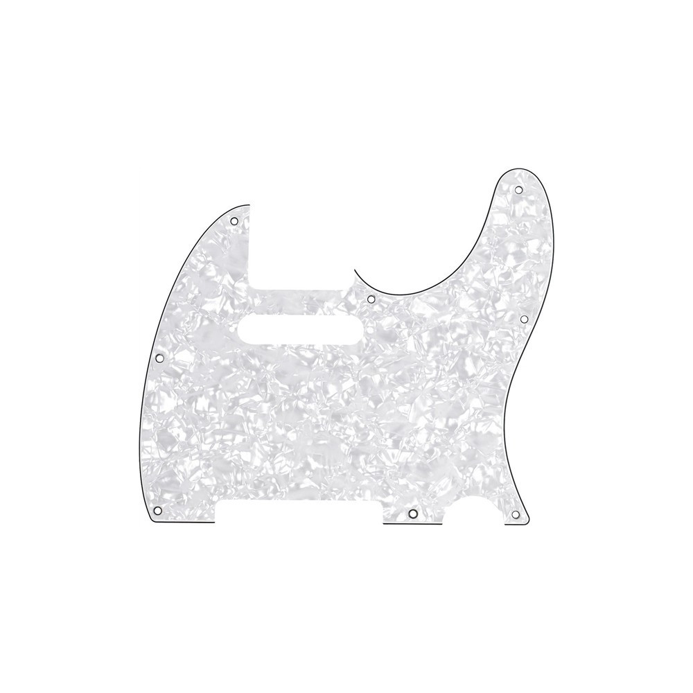 Fender Parts Pickguard Telecaster 8-Hole Mount White Pearl, 4-Ply 0992150000