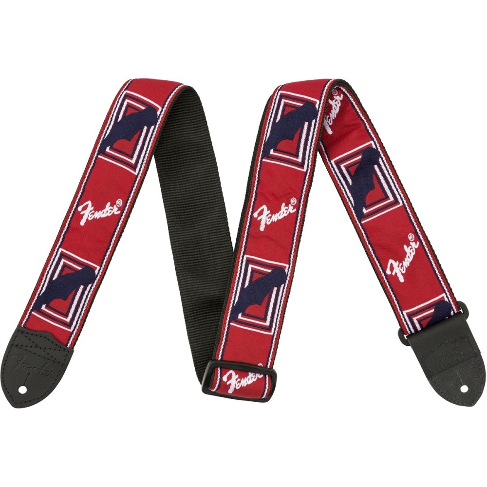Tracolla Fender 2" Monogrammed Red/White/Blue 0990682000