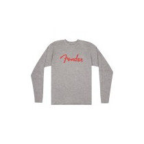 T-Shirt Fender Spaghetti Logo L/S  Heather Gray, XL 9192522606