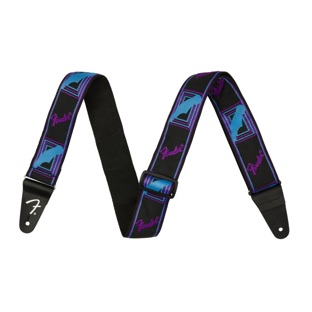Tracolla Fender Neon Monogrammed  Blue and Purple, 2" 0990681305