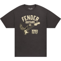 T-Shirt Fender Wings To Fly  Vintage Black, S 9192828306