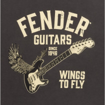 T-Shirt Fender Wings To Fly  Vintage Black, XL 9192828606