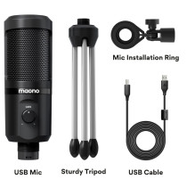 KIT MICROFONO USB PORTATILE MAONO AU-PM461TR