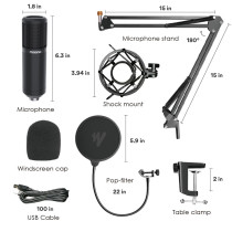 SET MICROFONO A CONDENSATORE USB  MAONO AU-PM420