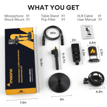 MICROFONO PROFESSIONALE A DIAFRAMMA LARGO MAONO AU-PM500