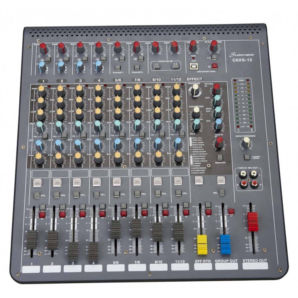 MIXER 12CH STUDIOMASTER C6XS-12 CON DSP & SCHEDA USB