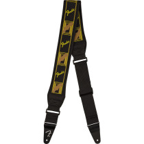 Tracolla Fender Fender Swell Neoprene, Blk/Ylw/Brn Mono, 2.5" 0990694208
