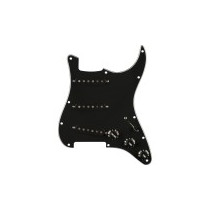 Fender Pre-Wired Strat Pickguard, Pure Vintage '59 w/RWRP Midde, Black 11 Hole PG 0992236506