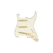 Fender Pre-Wired Strat Pickguard, Pure Vintage '59 w/RWRP Midde, Parchment 11 Hole PG 0992236509