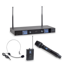SIST. TRUE DIVERSITY UHF DUAL SOUNDSATION WF-U2602HP 1 TX MANO, 1 TASC+HEADSET 630-660MHz