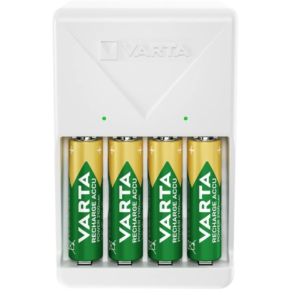 CARICATORE VARTA E BLISTER 4 BATT AA STILO 2100 mAh