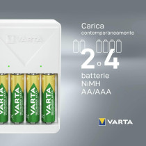 CARICATORE VARTA E BLISTER 4 BATT AA STILO 2100 mAh